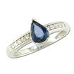 14KW Blue Sapphire/Diamond Ring : RPF070S22WI
