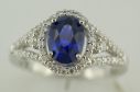 18KW Ceylon Sapphire/Diamond Ring : RSC600181QI