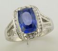 18KW Ceylon Sapphire/Diamond Ring : RSC675QI