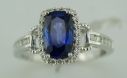 18KW Ceylon Sapphire/Diamond Ring : RSCCU600240QI