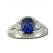 18KW Ceylon Sapphire/Diamond Ring : RSCOV600227QI