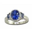 18KW Ceylon Sapphire/Diamond Ring : RSCOV600235QI