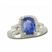 18KW Ceylon Sapphire/Diamond Ring : RSCUNH685QI