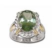 Sterling Silver/14KY Green Quartz Ring : RSF005GQXNI