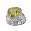 Sterling Silver/14KY Lmn Quartz/Orange Sapphire Ring , : RSF006LQXNI