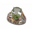 Sterling Silver/14K Rose Gold Green Quartz Ring : RSF025GQXYI