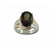 Sterling Silver/14K Rose Gold Smokey Quartz Ring : RSF025SQXYI
