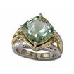 Sterling Silver/14KY Green Quartz Ring : RSF031GQXNI
