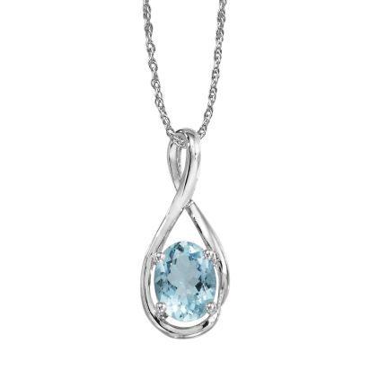 14K White Gold Rubellite Pendant